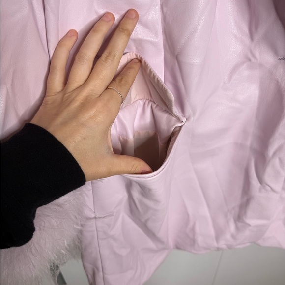 Lamarque Galia Feather Trim Blazer Pink Parasol - M/L - Picture 5 of 12